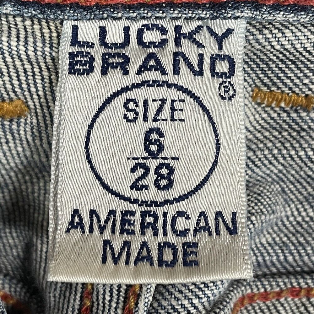 Vtg Lucky Brand Dungarees Jeans Women 6/28 made in USA boot flare Gene Montesano - Picture 6 of 7